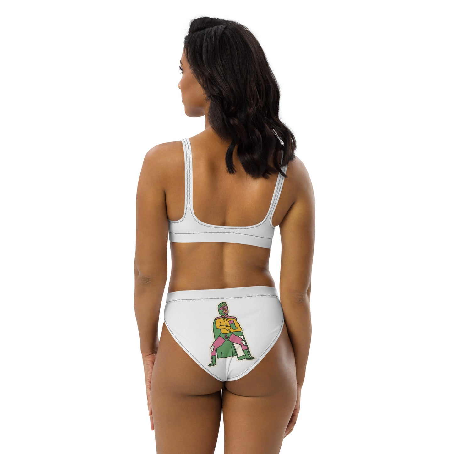 The Lucky Luchador Recycled high-waisted bikini