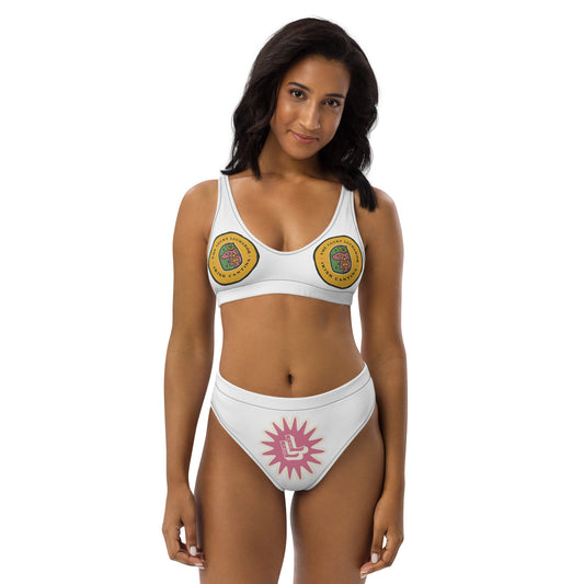 The Lucky Luchador Recycled high-waisted bikini