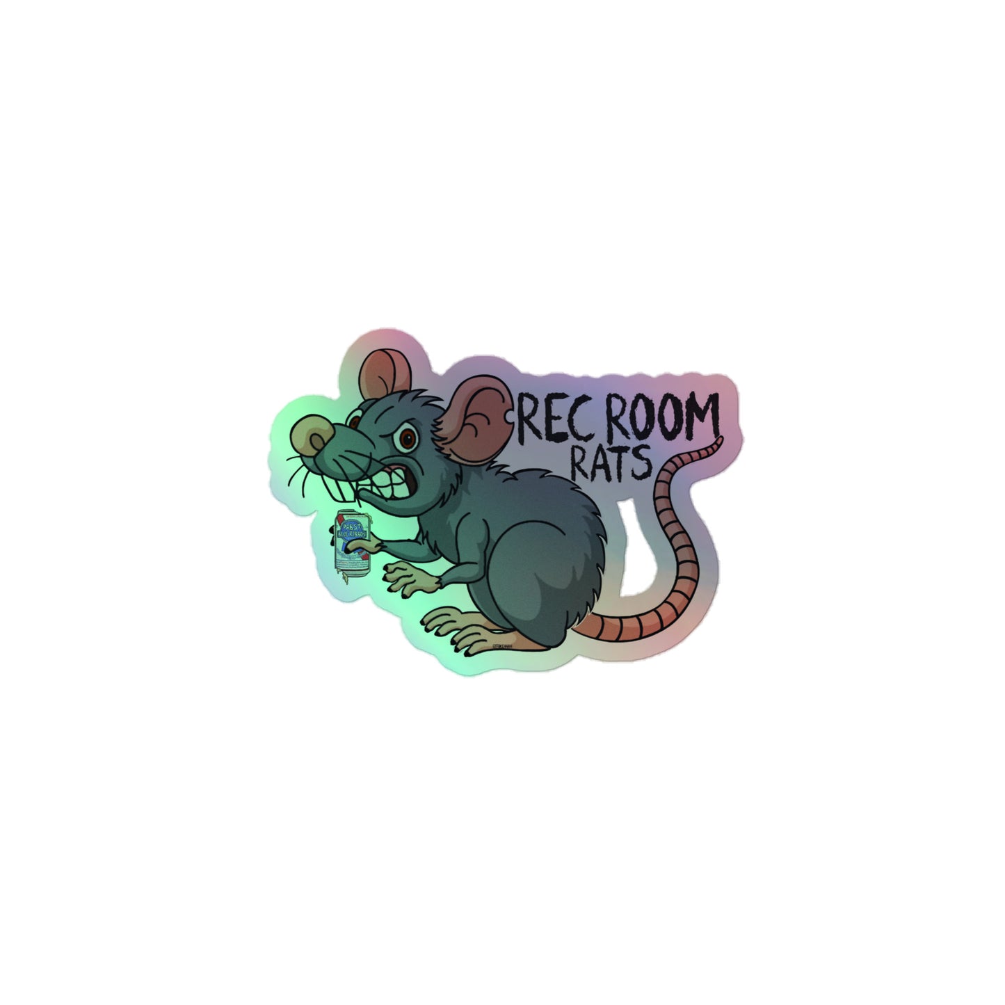 Official Rec Room Rats by Kennan Holographic stickers