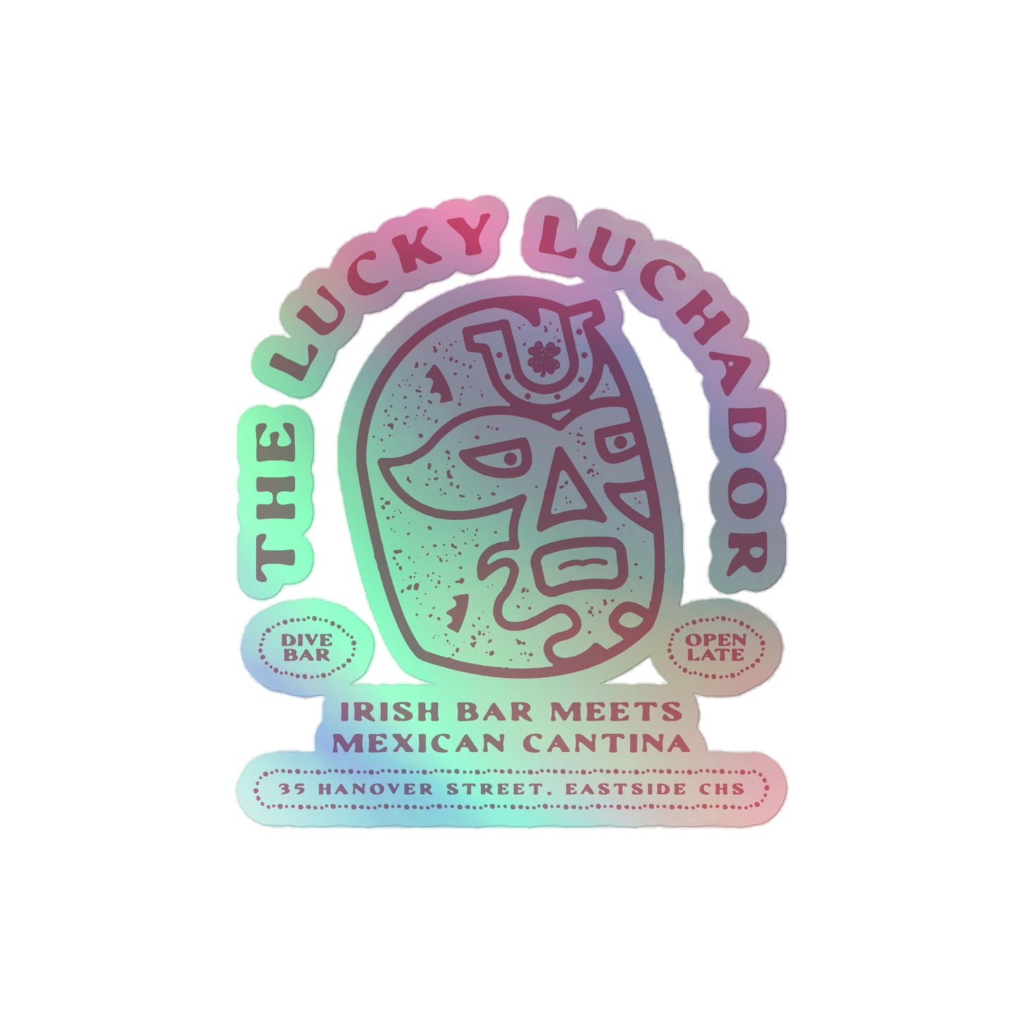 The Lucky Luchador Holographic stickers