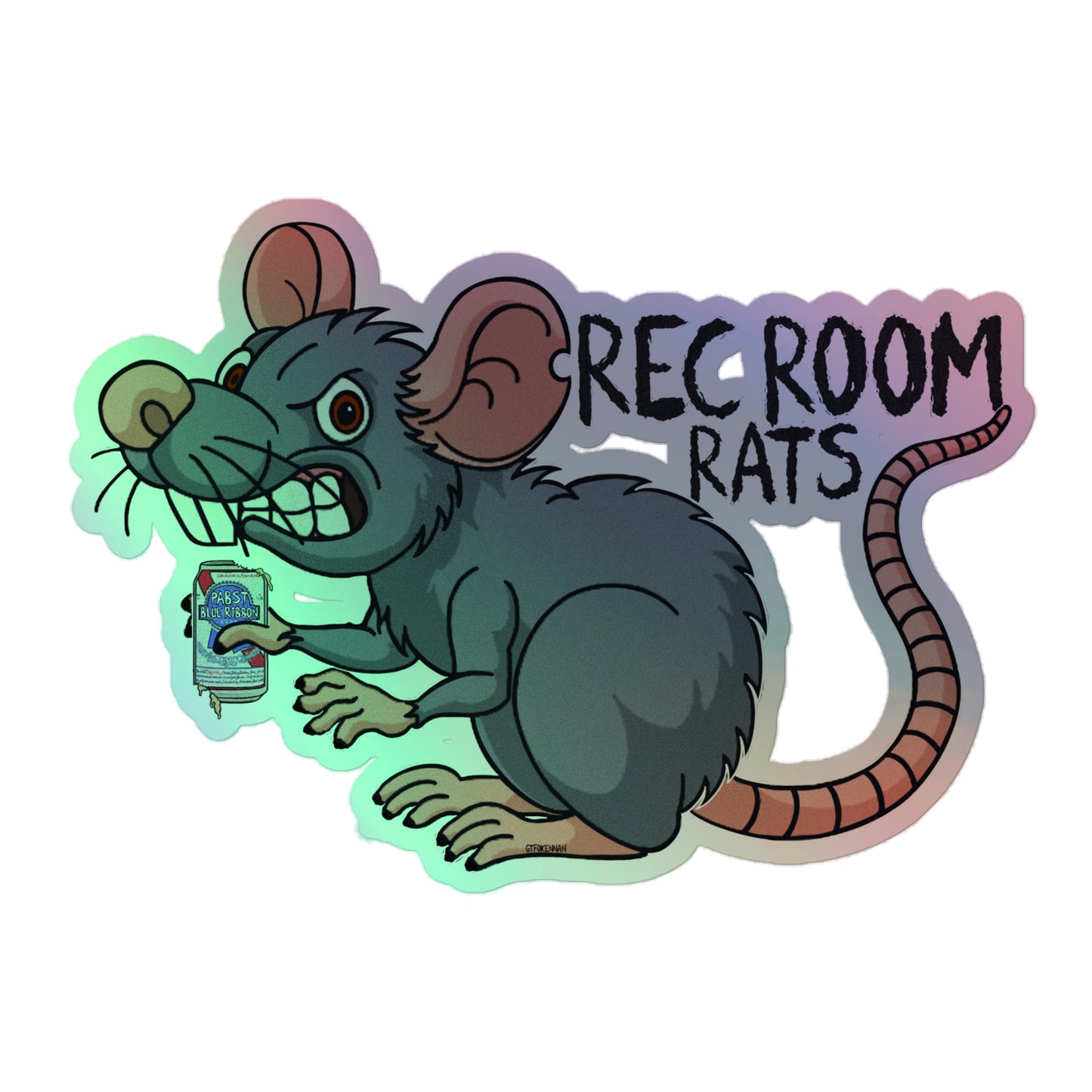 Official Rec Room Rats by Kennan Holographic stickers