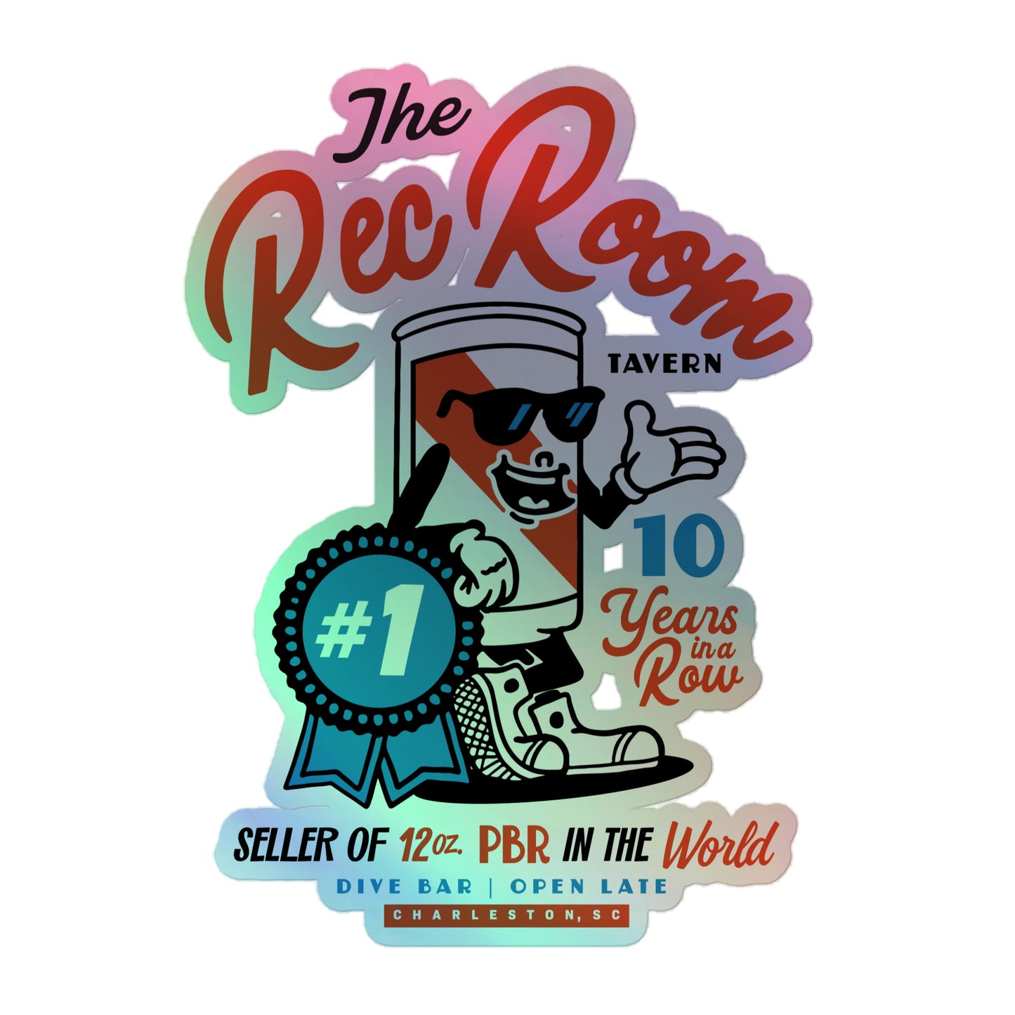 10 Years of PBR Recovery Room Holographic stickers