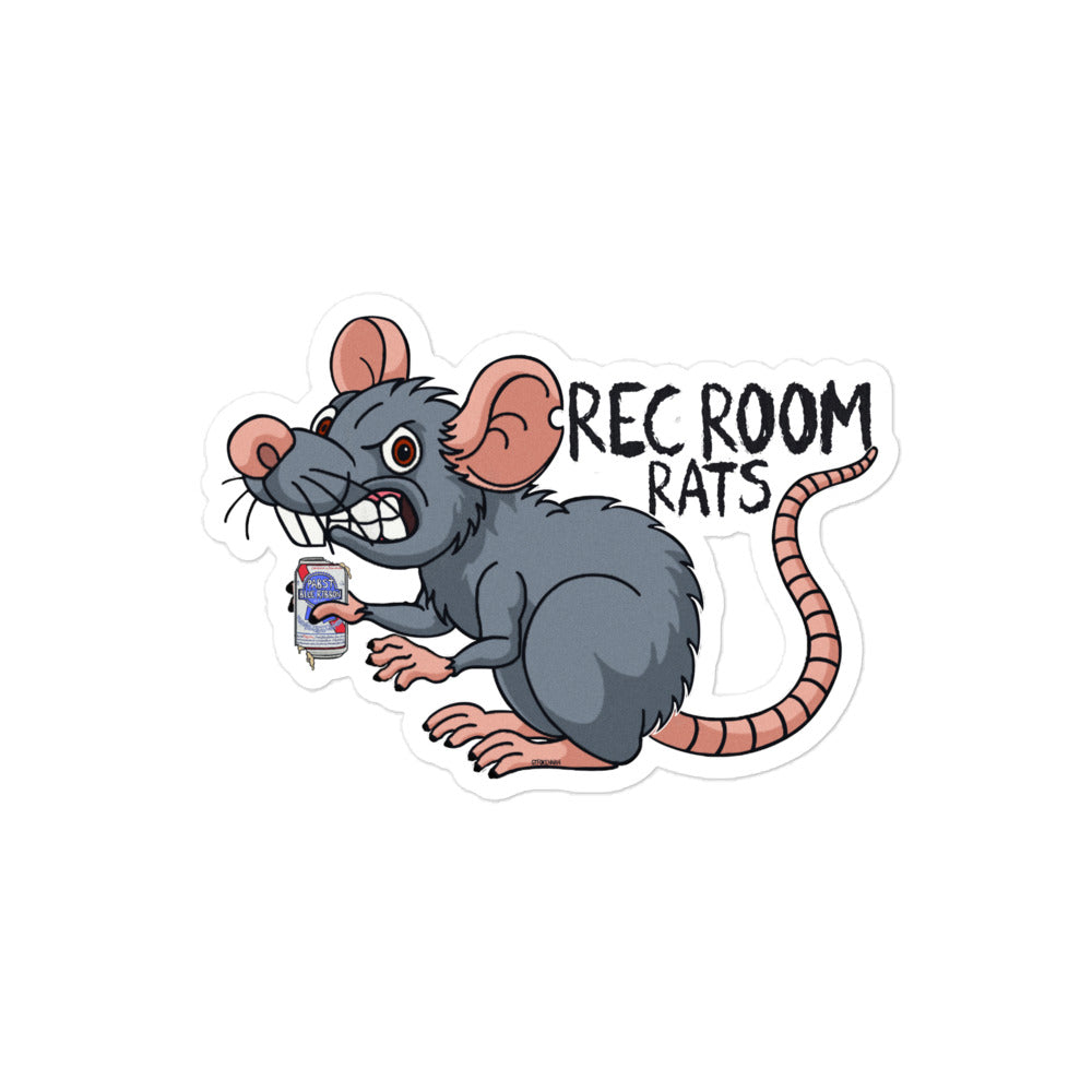 Official Rec Room Rats by Kennan Bubble-free stickers