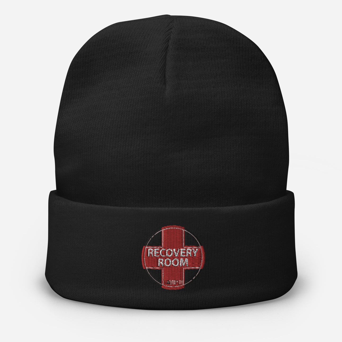 Recovery Room Original Cross Embroidered Beanie