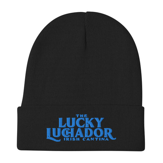 Blue Embroidered Lucky Luchador Beanie