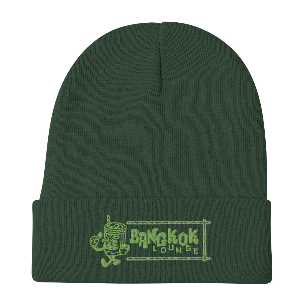 Green Embroidered Bangkok Lounge Beanie