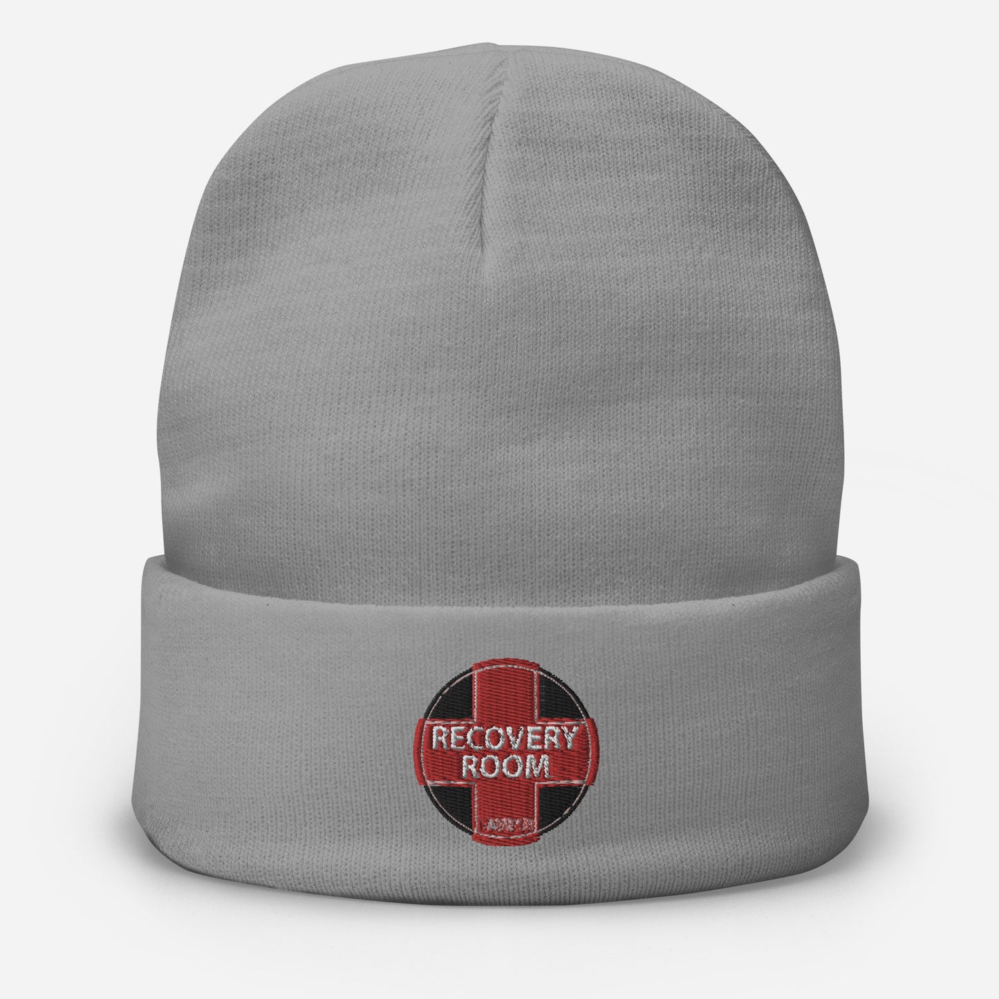 Recovery Room Original Cross Embroidered Beanie