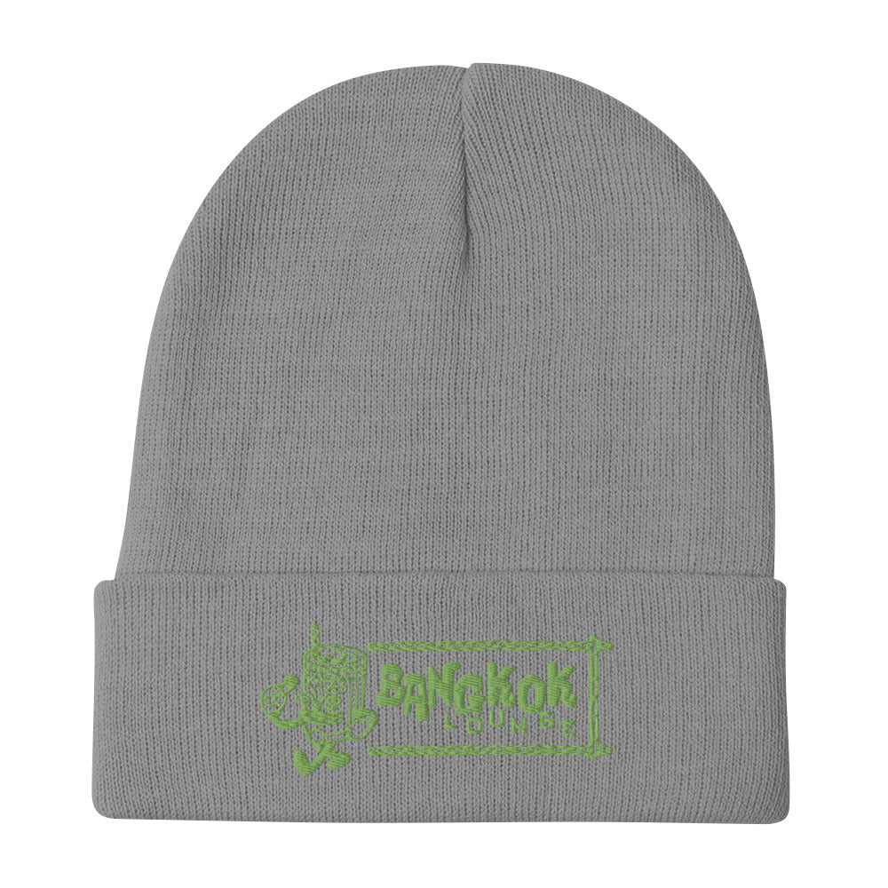 Green Embroidered Bangkok Lounge Beanie