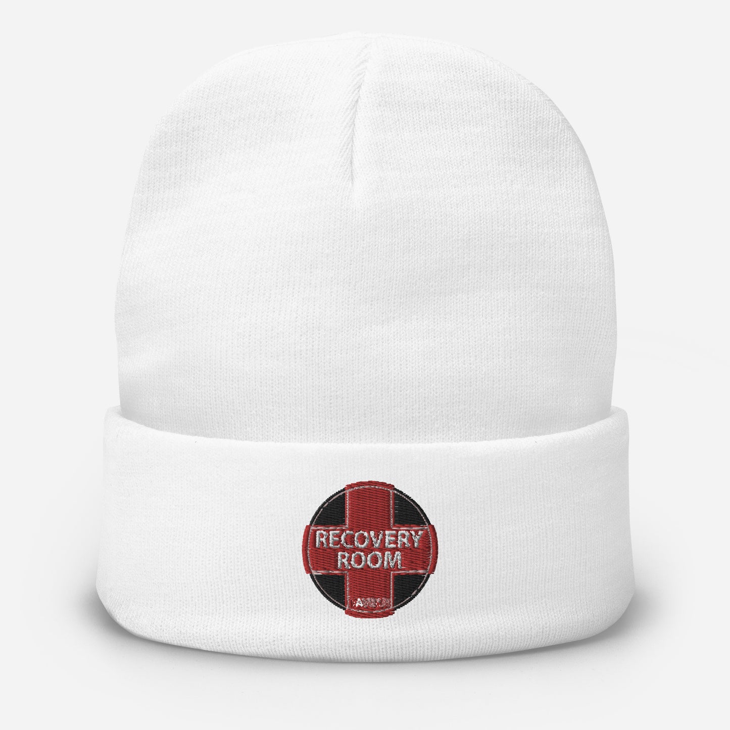 Recovery Room Original Cross Embroidered Beanie