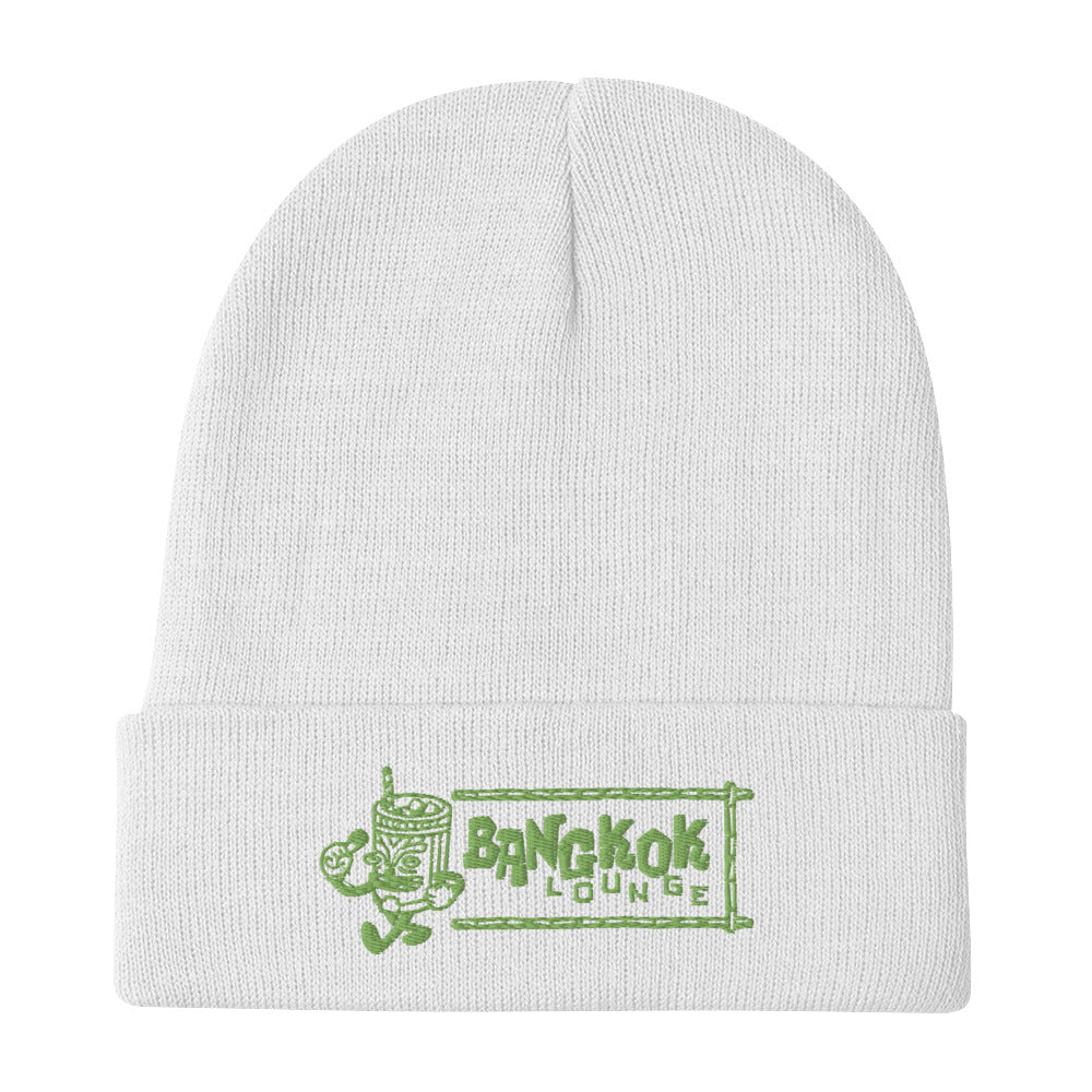 Green Embroidered Bangkok Lounge Beanie