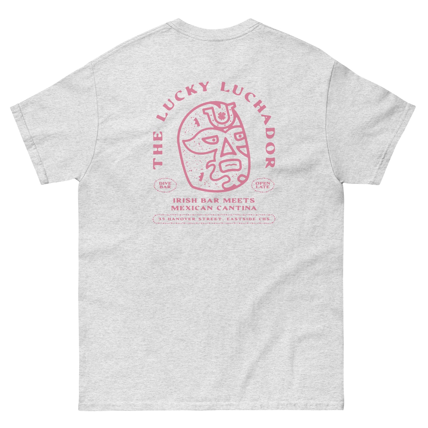 Pink Lucky Luchador Head Men's classic tee