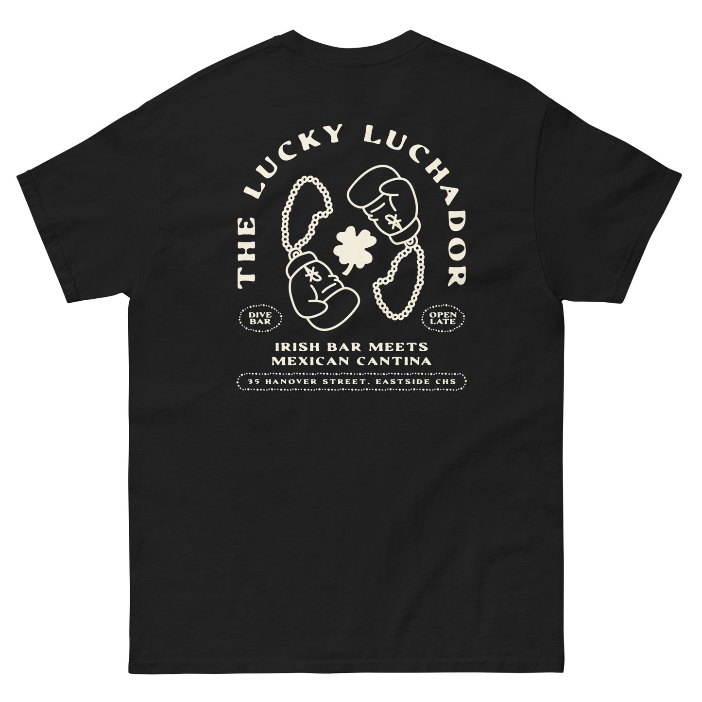 White Lucky Luchador Boxing Gloves Men's classic tee