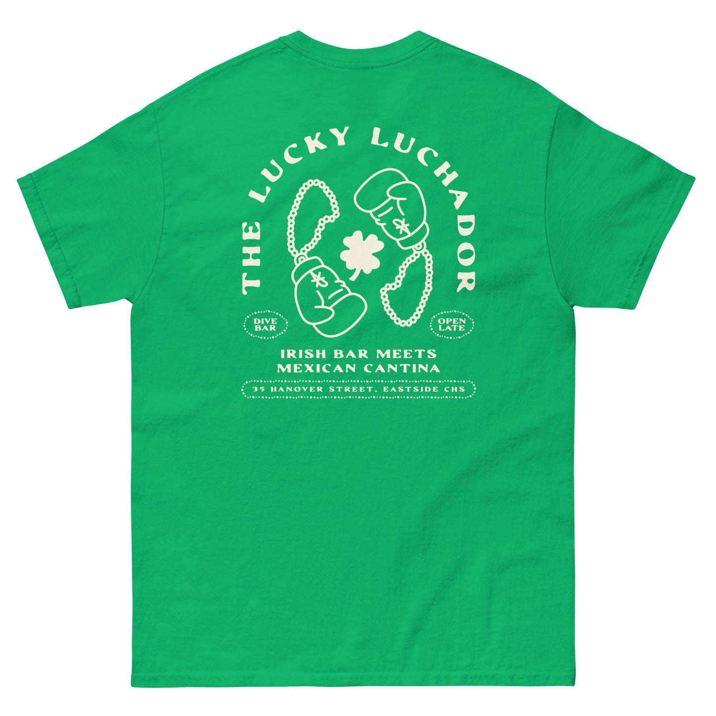 White Lucky Luchador Boxing Gloves Men's classic tee