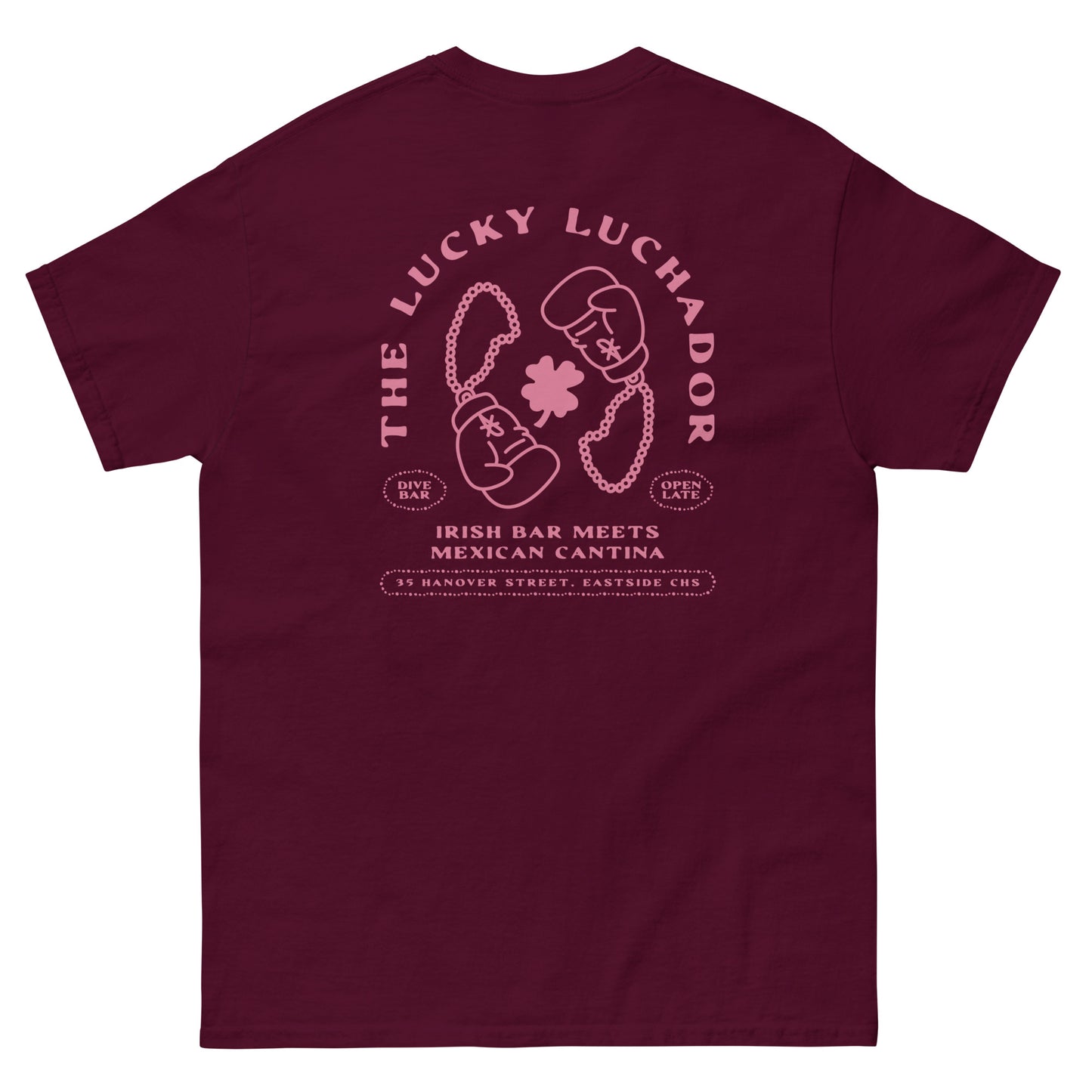 Pink Lucky Luchador Boxing Gloves Men's classic tee