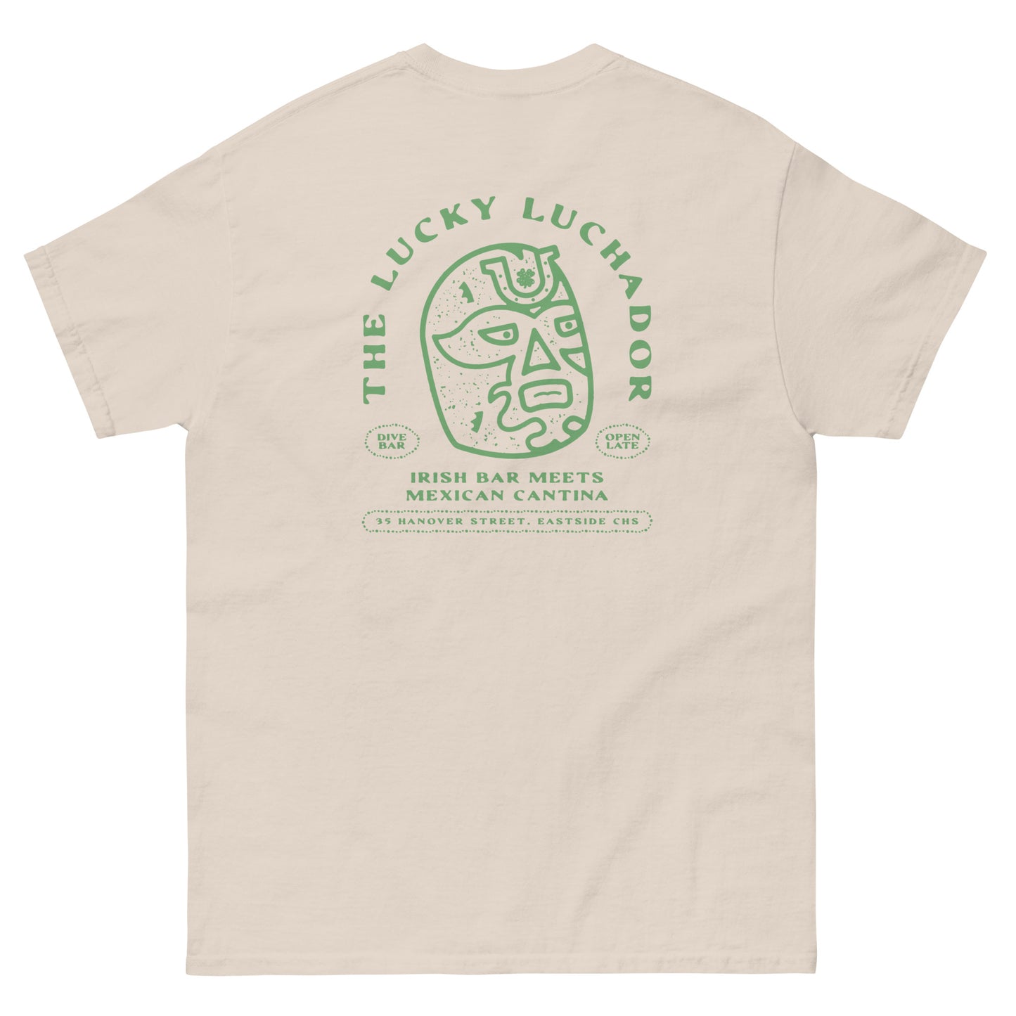 Green Lucky Luchador Head Men's classic tee