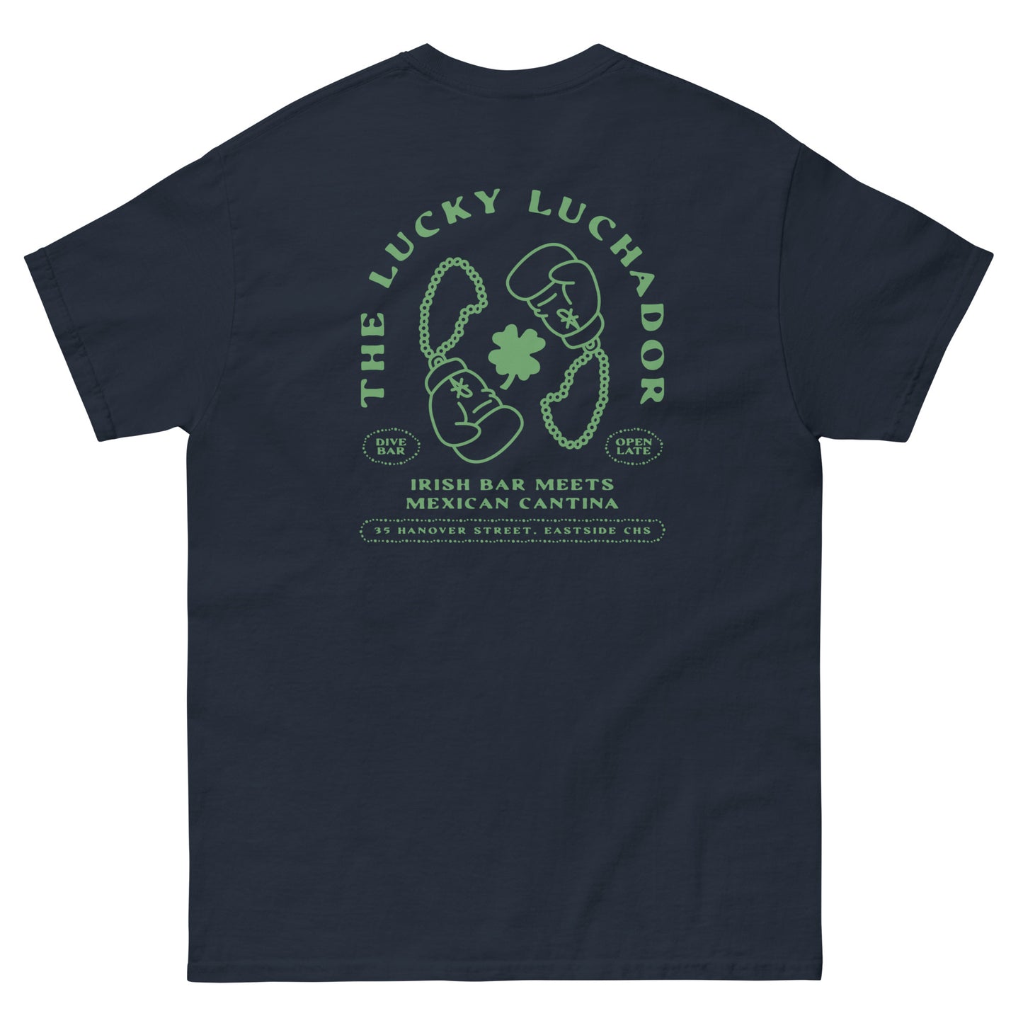 Green Lucky Luchador Boxing Gloves Men's classic tee