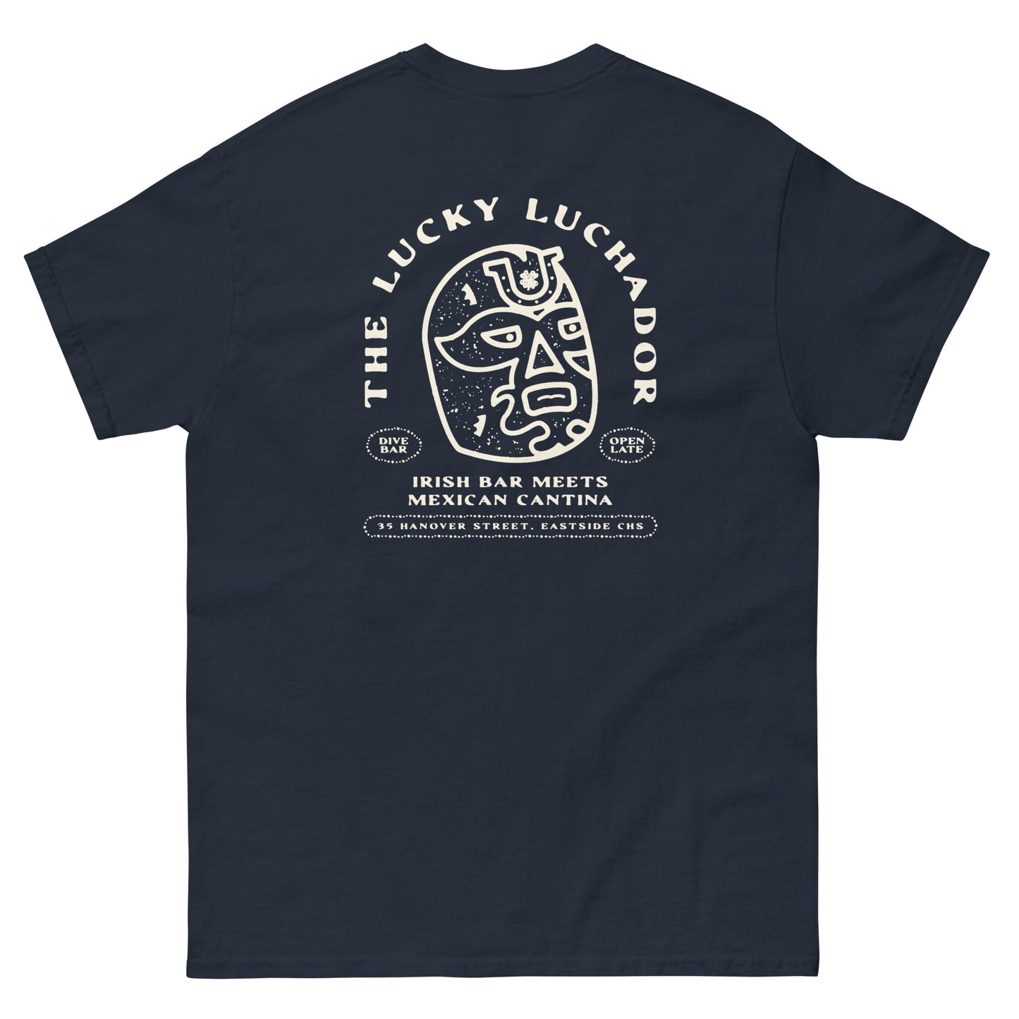 White Lucky Luchador Head Men's classic tee