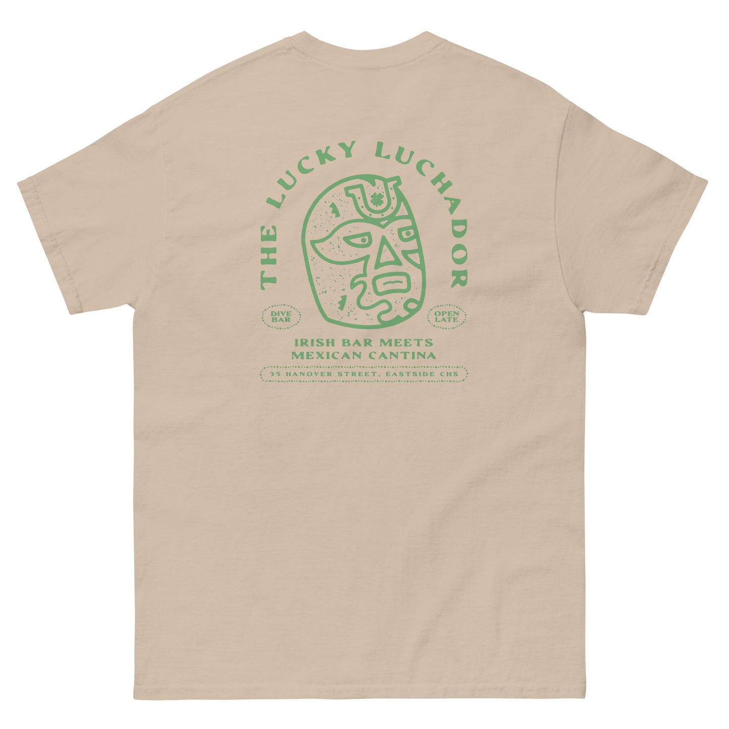 Green Lucky Luchador Head Men's classic tee