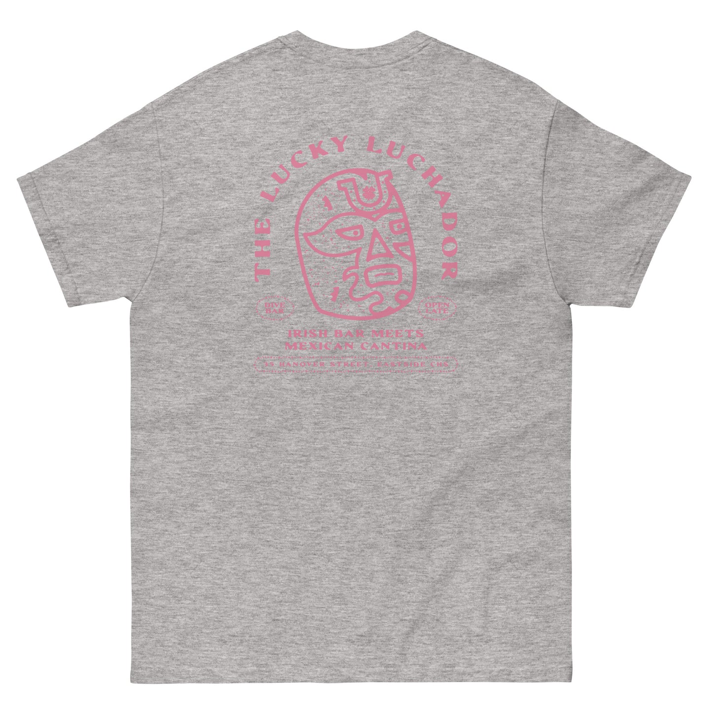 Pink Lucky Luchador Head Men's classic tee