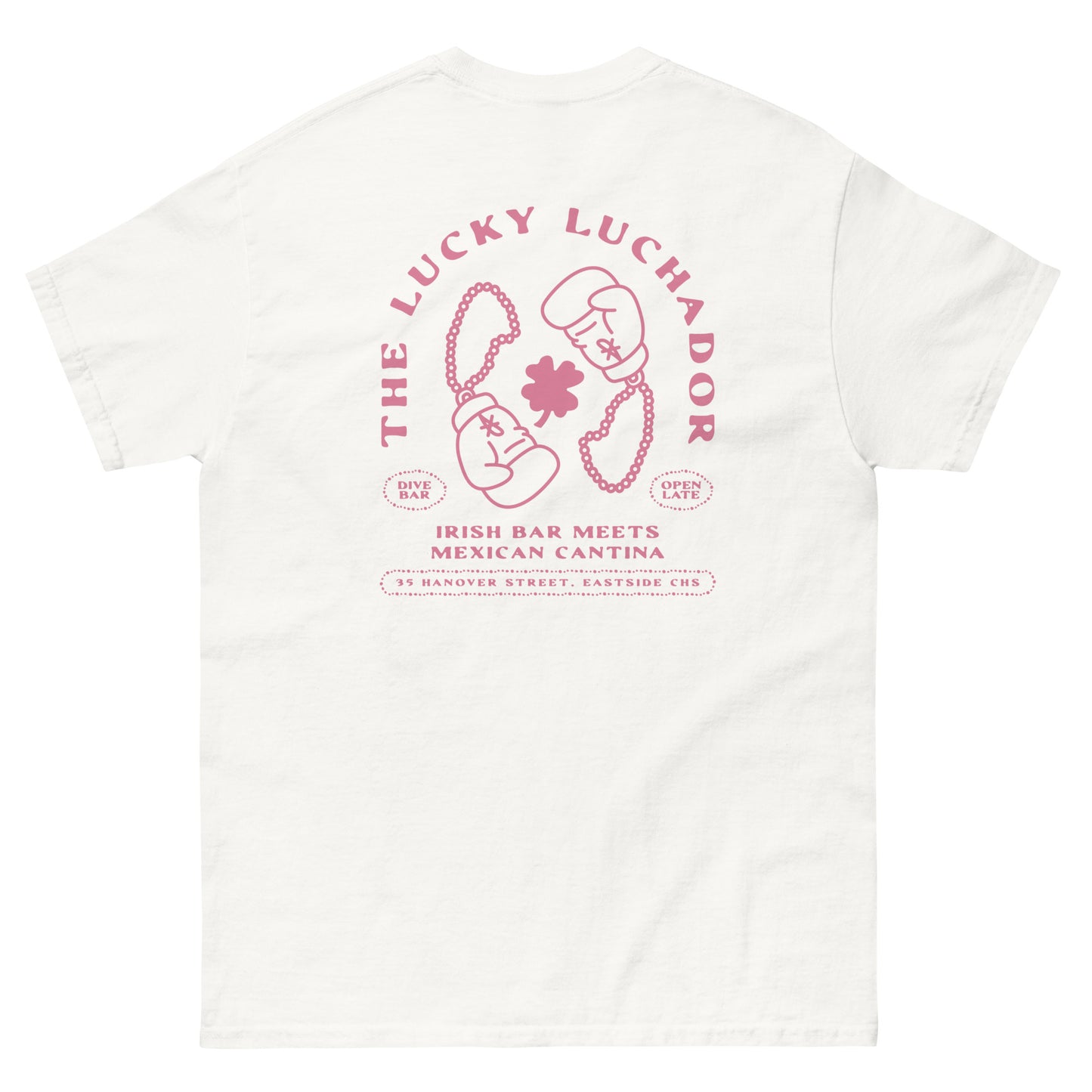 Pink Lucky Luchador Boxing Gloves Men's classic tee