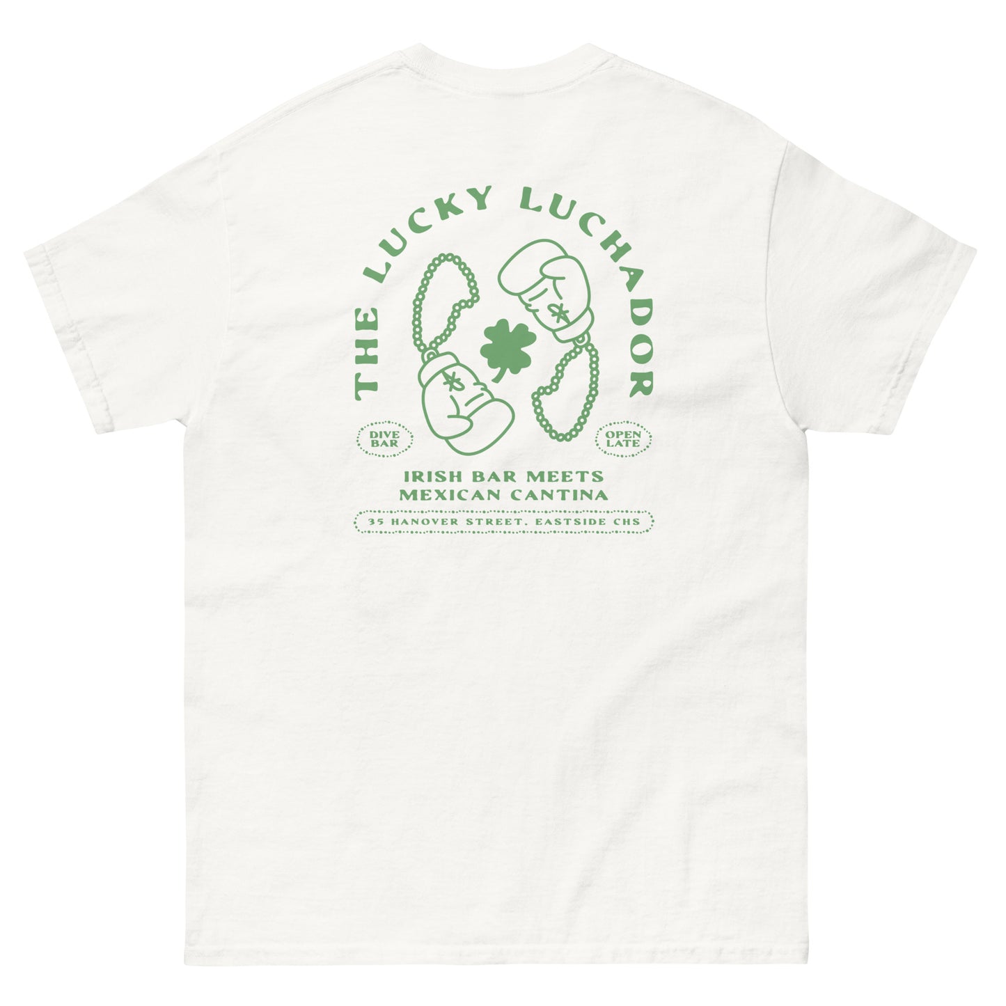 Green Lucky Luchador Boxing Gloves Men's classic tee