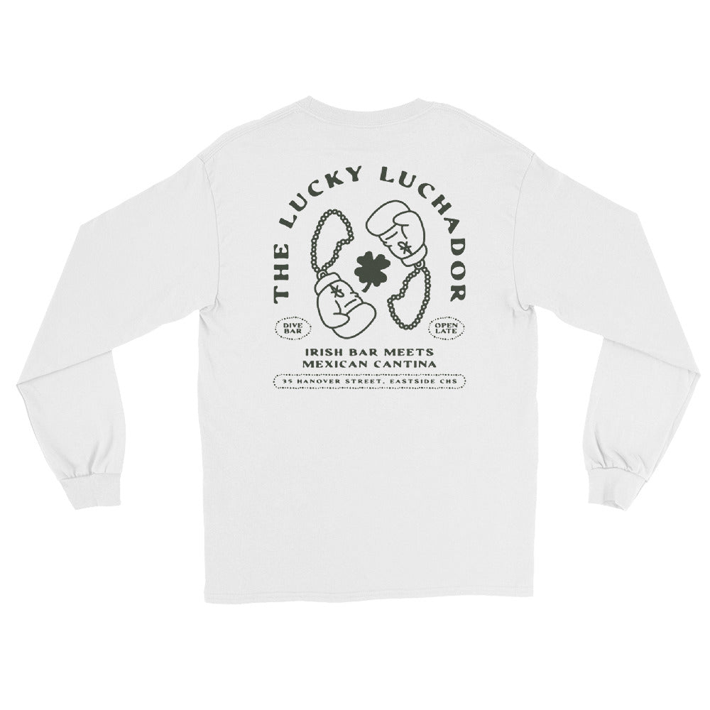 Black Lucky Luchador Boxing Gloves Men’s Long Sleeve Shirt