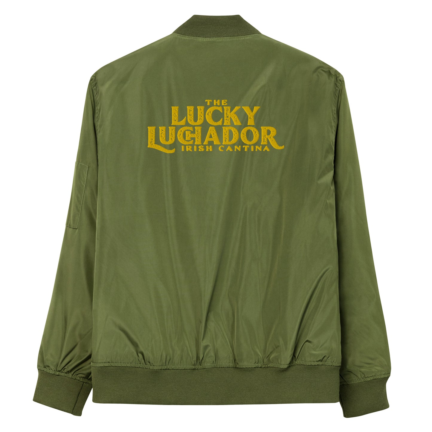 Yellow Lucky Luchador Premium recycled bomber jacket