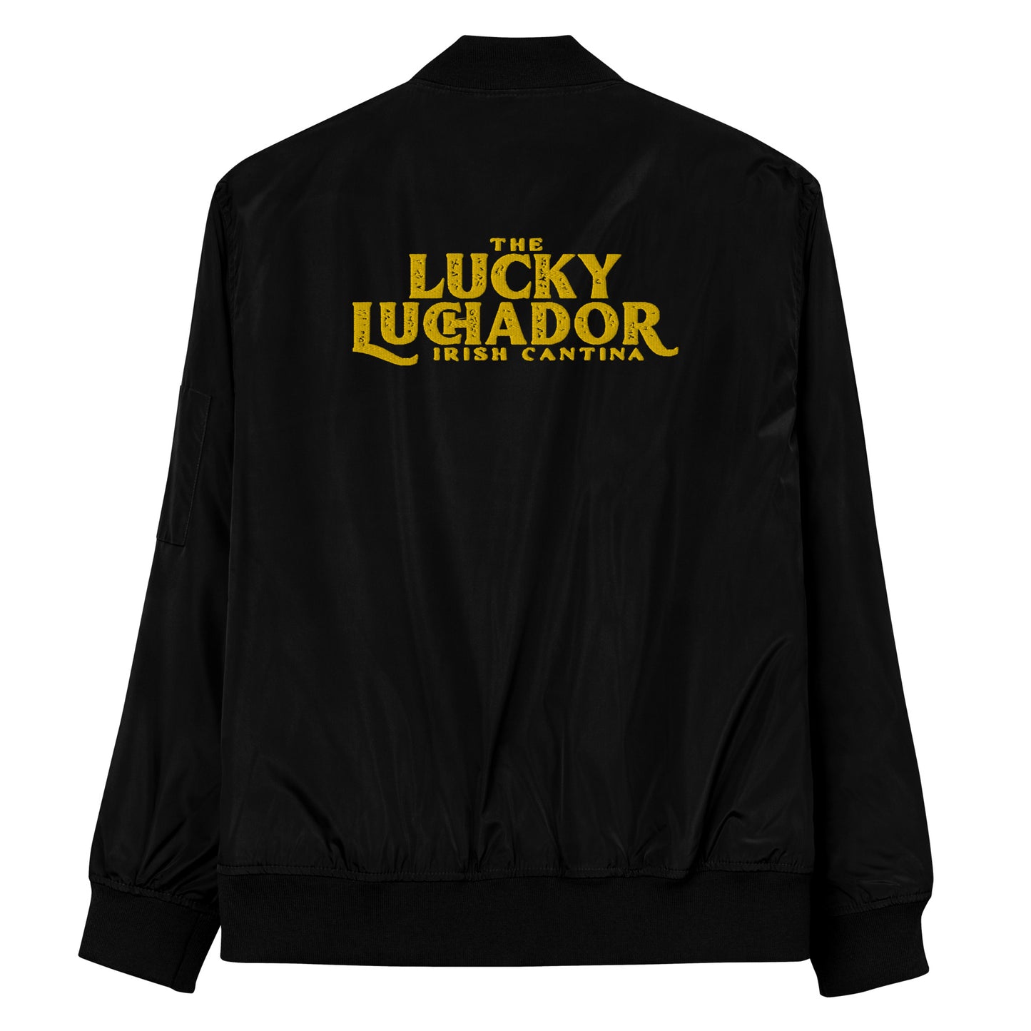 Yellow Lucky Luchador Premium recycled bomber jacket