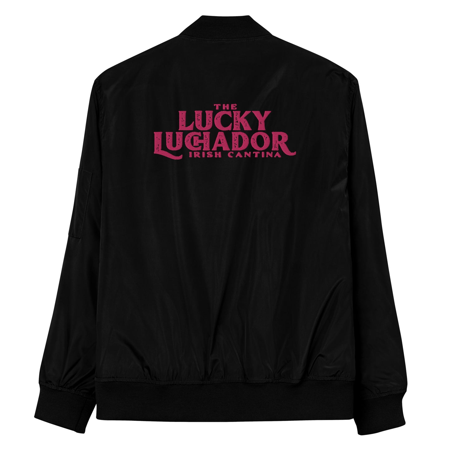 Pink Lucky Luchador Premium recycled bomber jacket