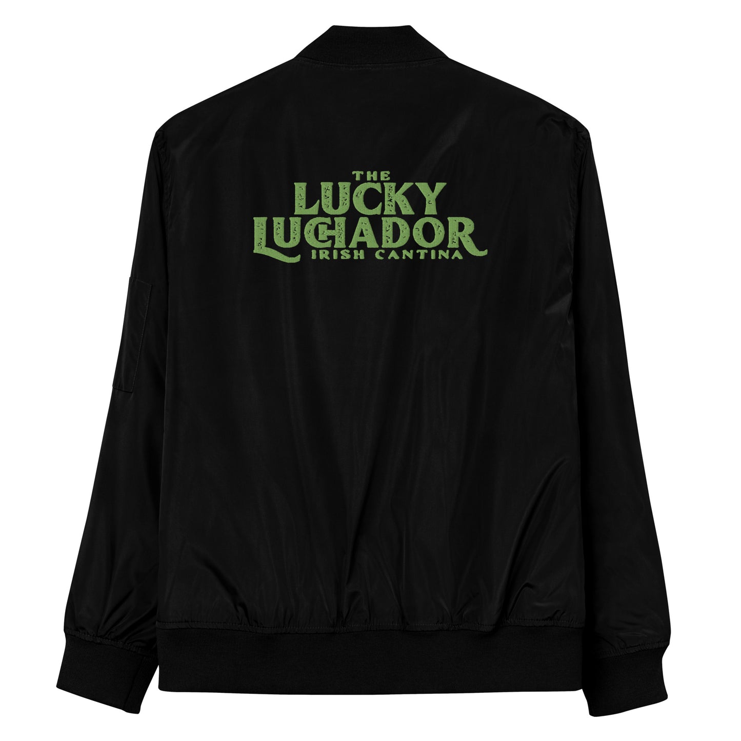 Green Lucky Luchador Premium recycled bomber jacket