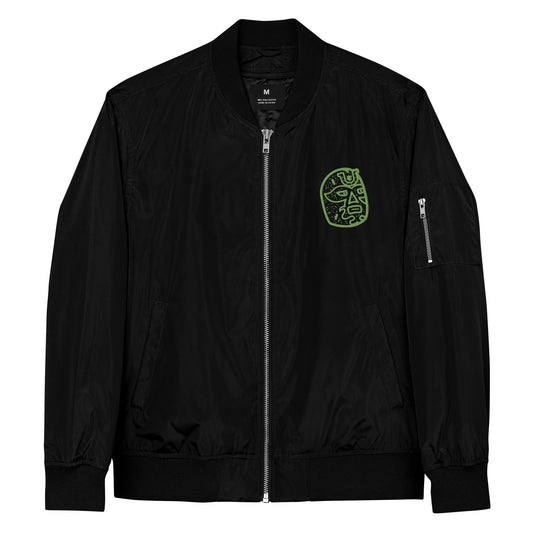 Green Lucky Luchador Premium recycled bomber jacket