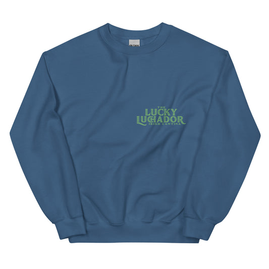 Green Lucky Luchador Boxing Gloves Unisex Sweatshirt