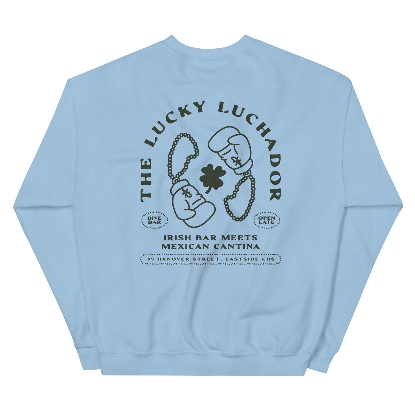 Black Lucky Luchador Boxing Gloves Unisex Sweatshirt