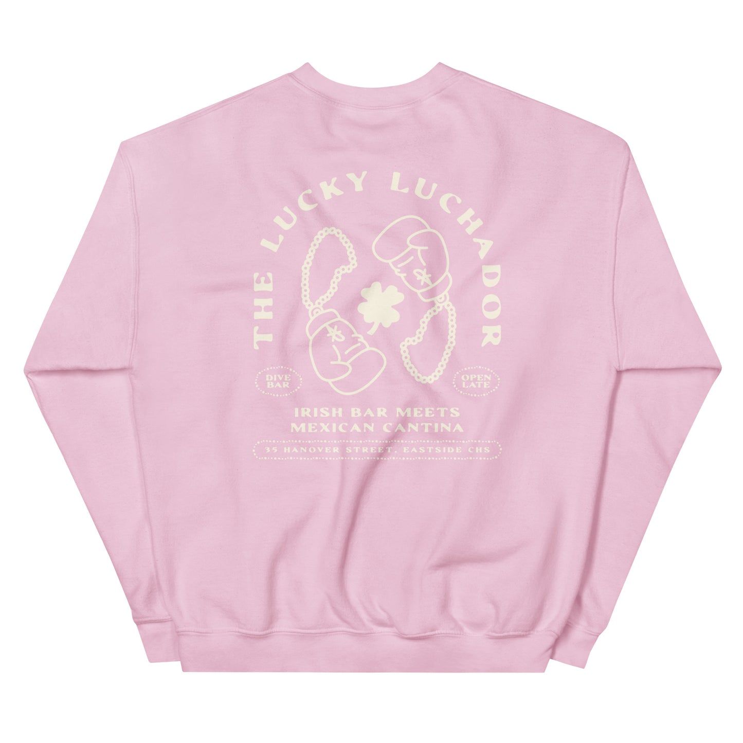 White Lucky Luchador Boxing Gloves Unisex Sweatshirt