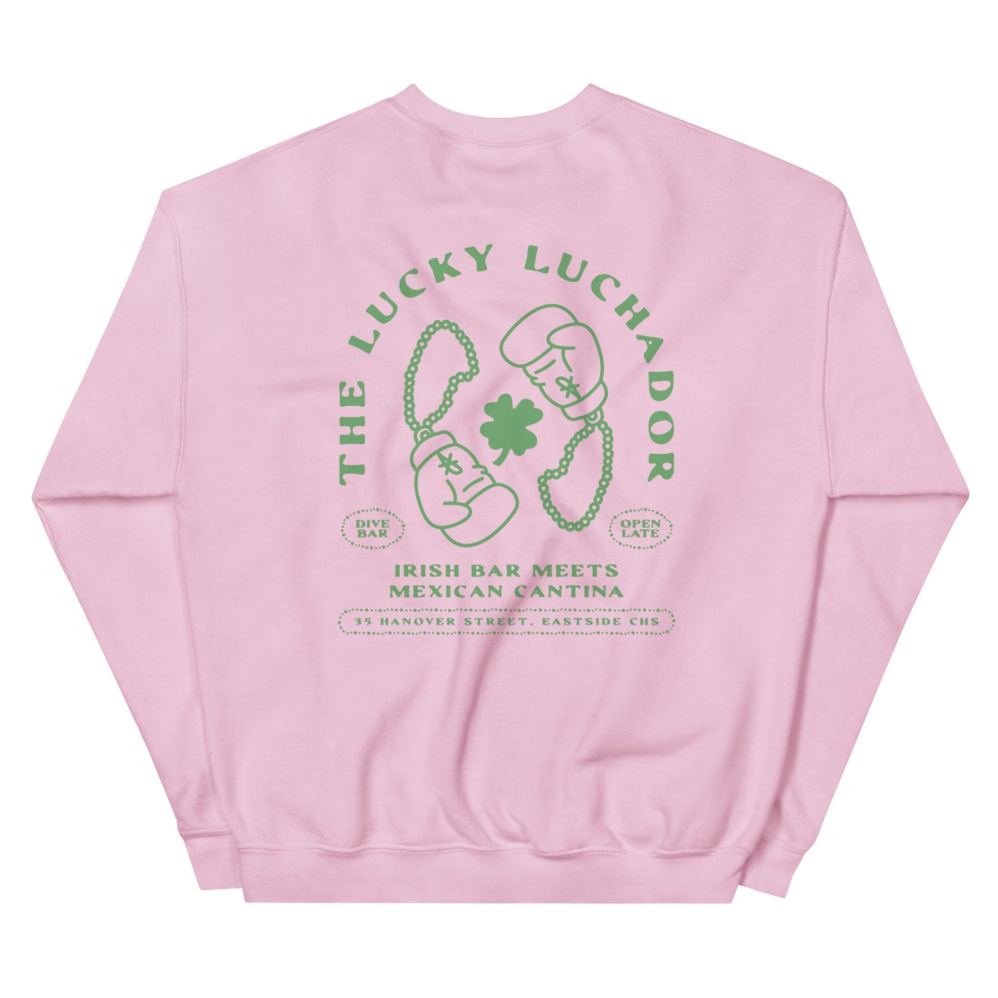 Green Lucky Luchador Boxing Gloves Unisex Sweatshirt