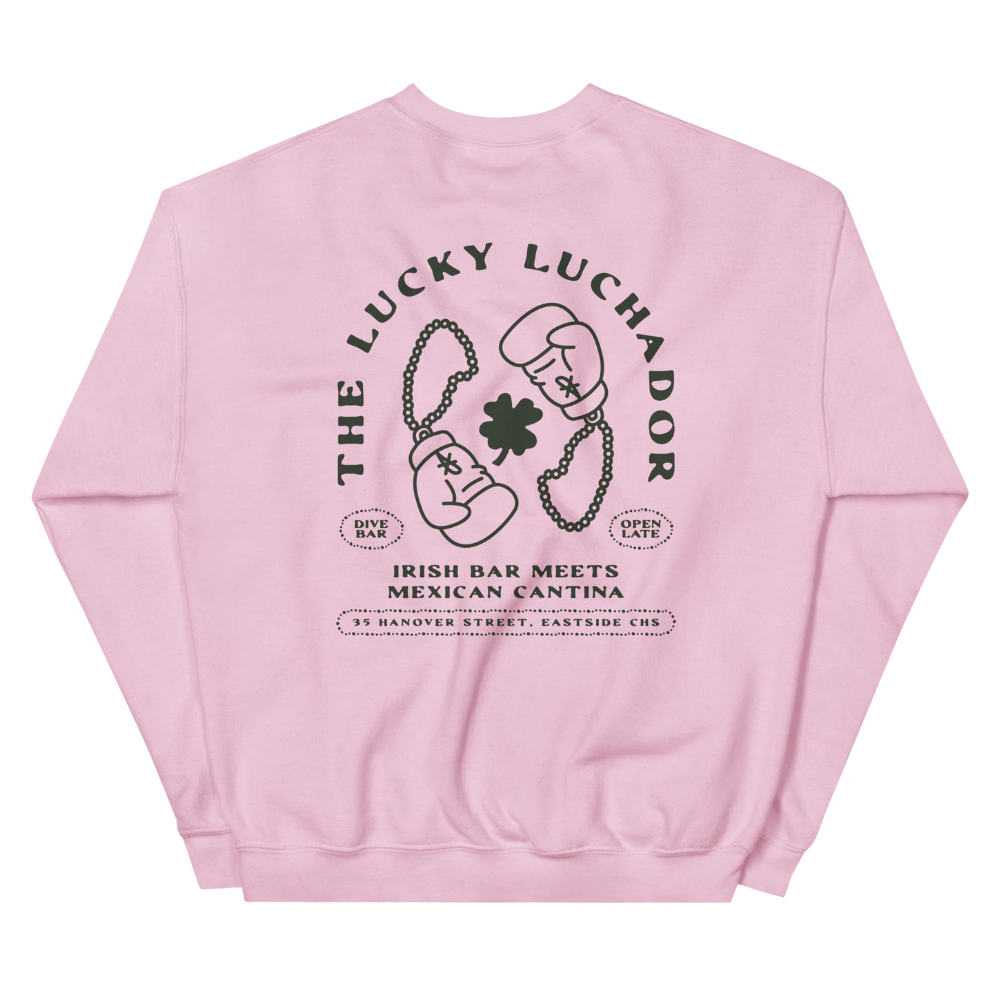 Black Lucky Luchador Boxing Gloves Unisex Sweatshirt