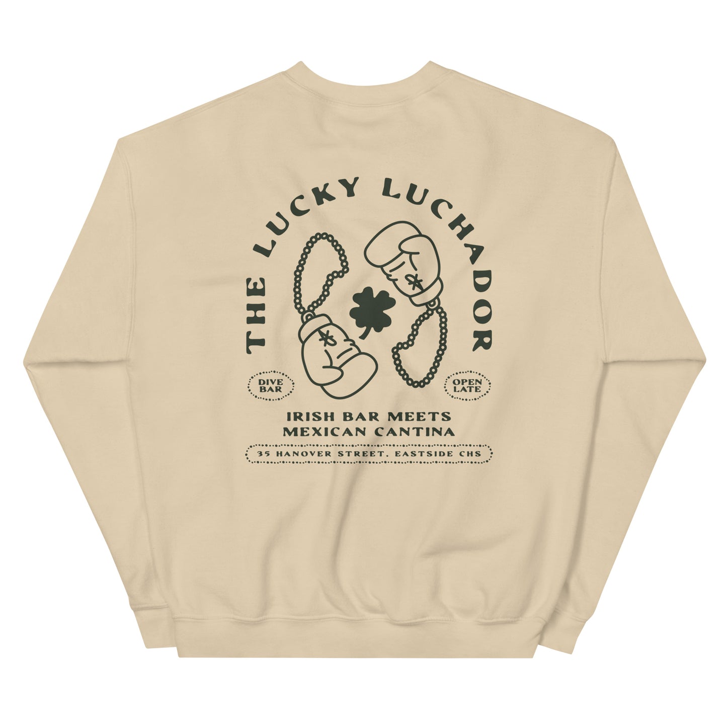 Black Lucky Luchador Boxing Gloves Unisex Sweatshirt