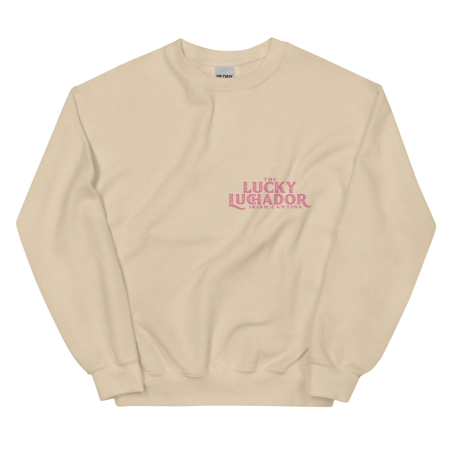 Pink Lucky Luchador Boxing Gloves Unisex Sweatshirt