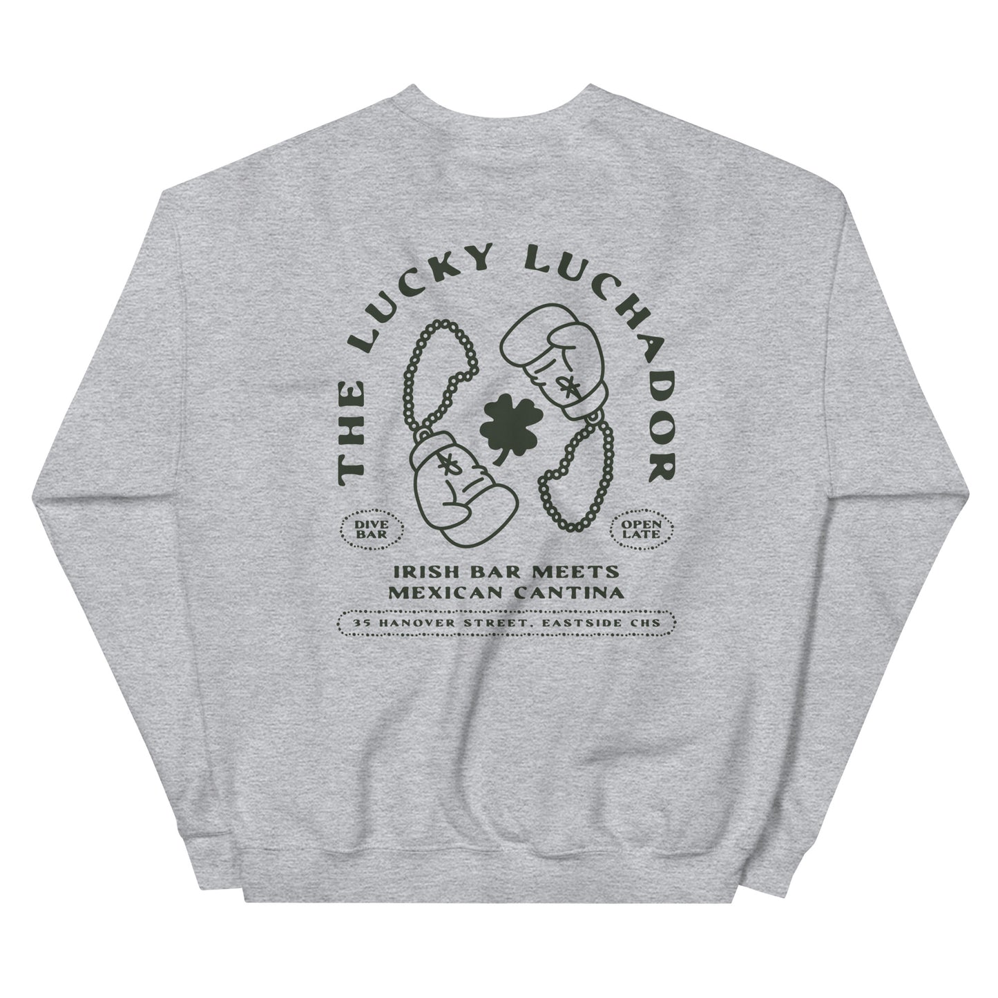 Black Lucky Luchador Boxing Gloves Unisex Sweatshirt