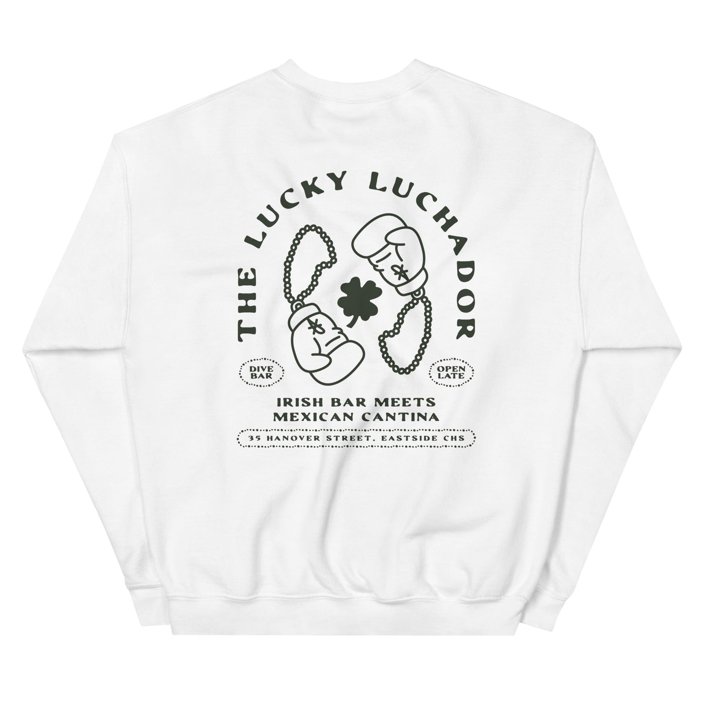 Black Lucky Luchador Boxing Gloves Unisex Sweatshirt