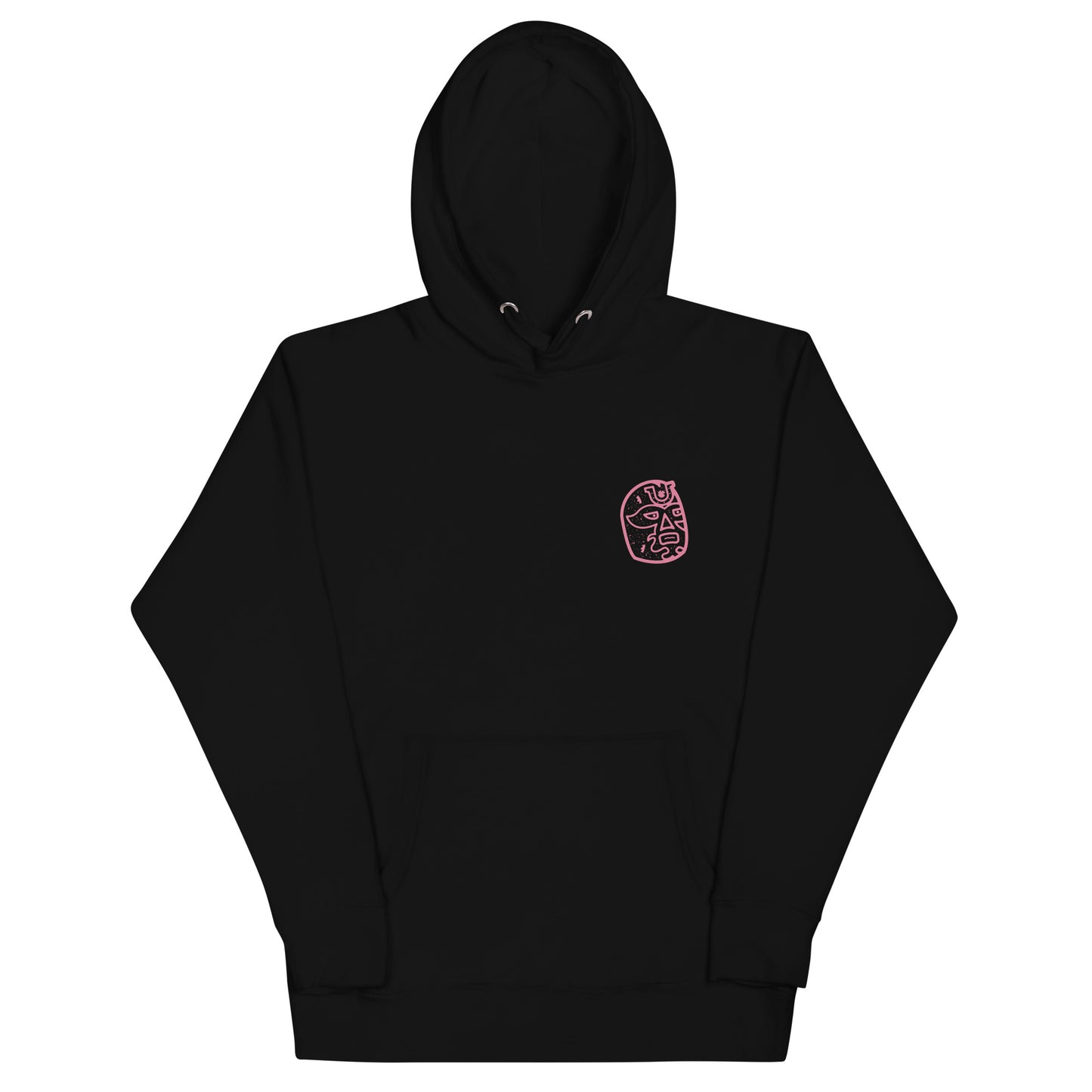 Pink Lucky Luchador Head Unisex Hoodie