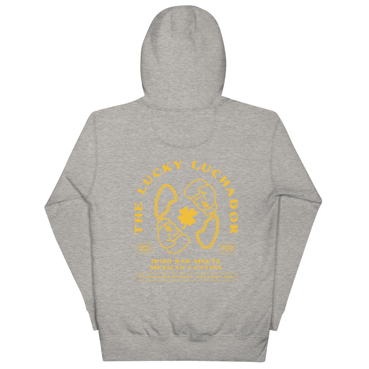 Yellow Lucky Luchador Boxing Gloves Unisex Hoodie