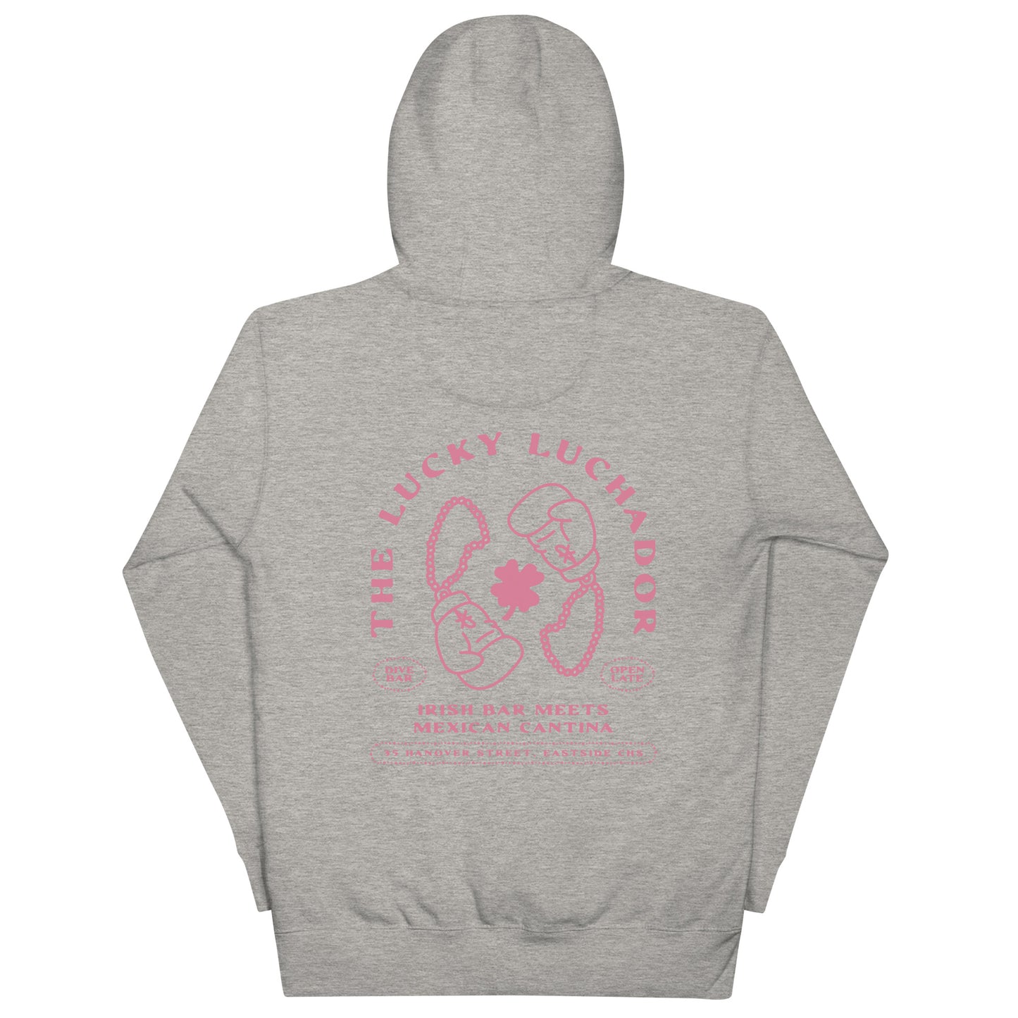 Pink Lucky Luchador Boxing Gloves Unisex Hoodie