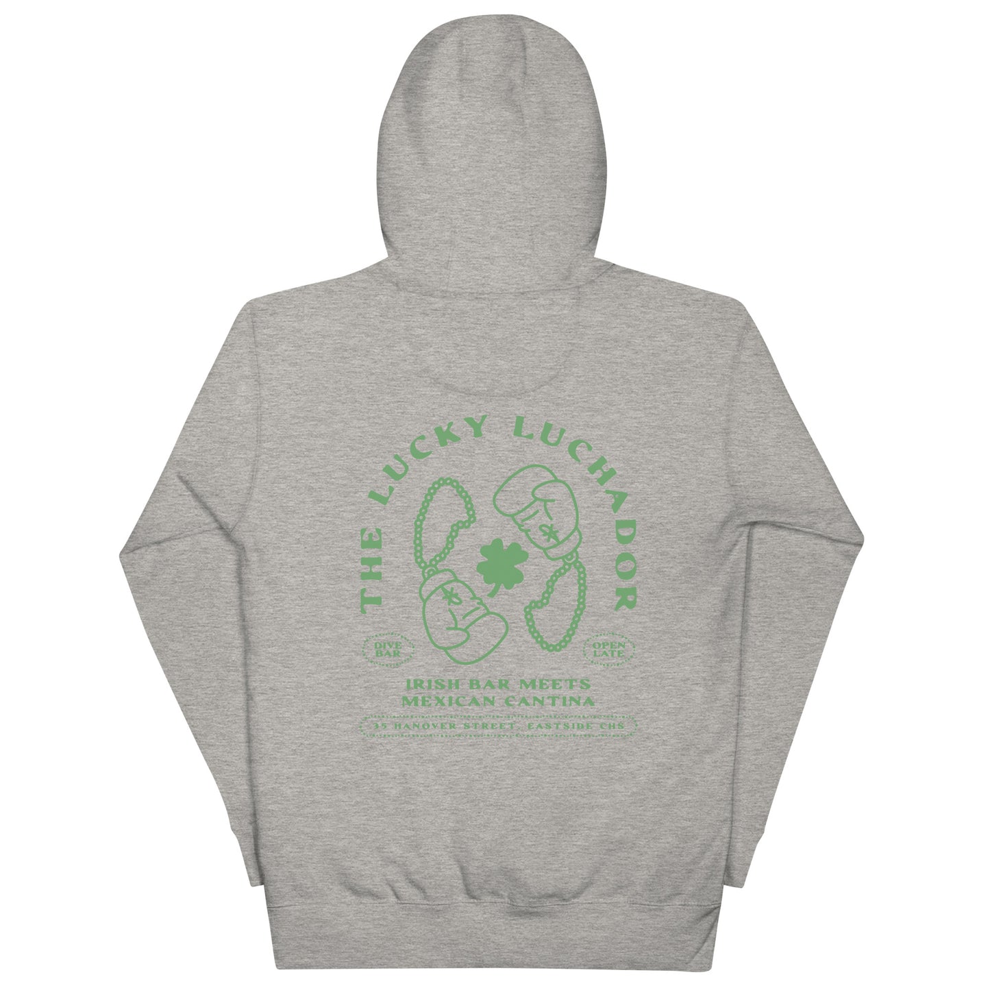 Green Lucky Luchador Boxing Gloves Unisex Hoodie