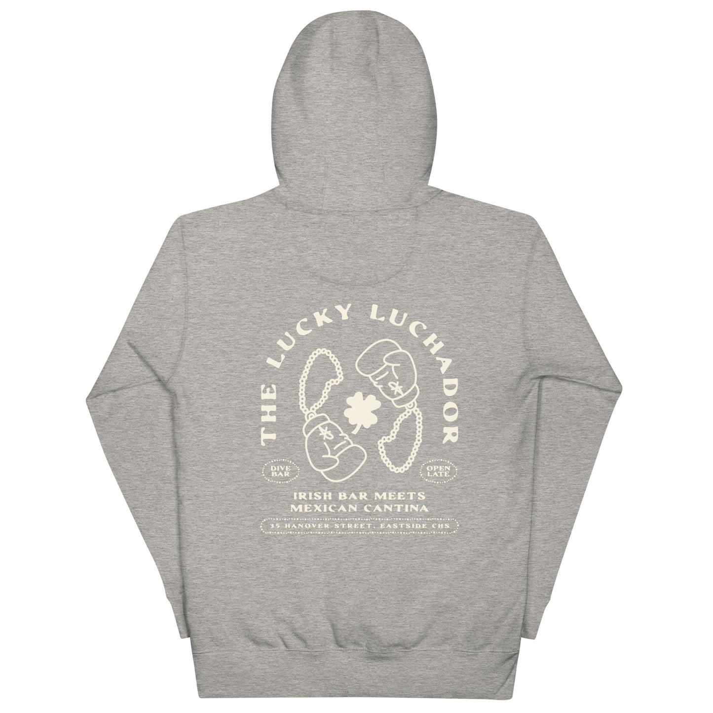 White Lucky Luchador Boxing Gloves Unisex Hoodie