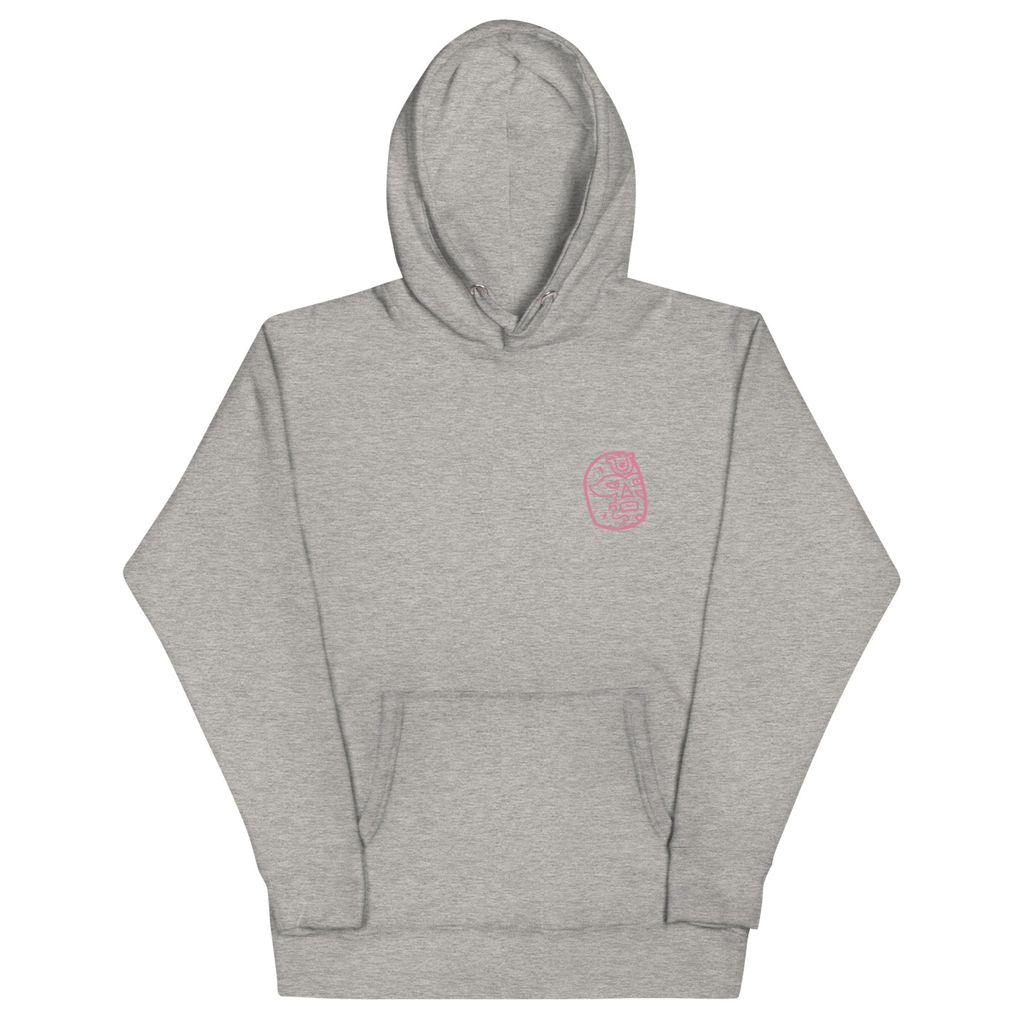 Pink Lucky Luchador Head Unisex Hoodie