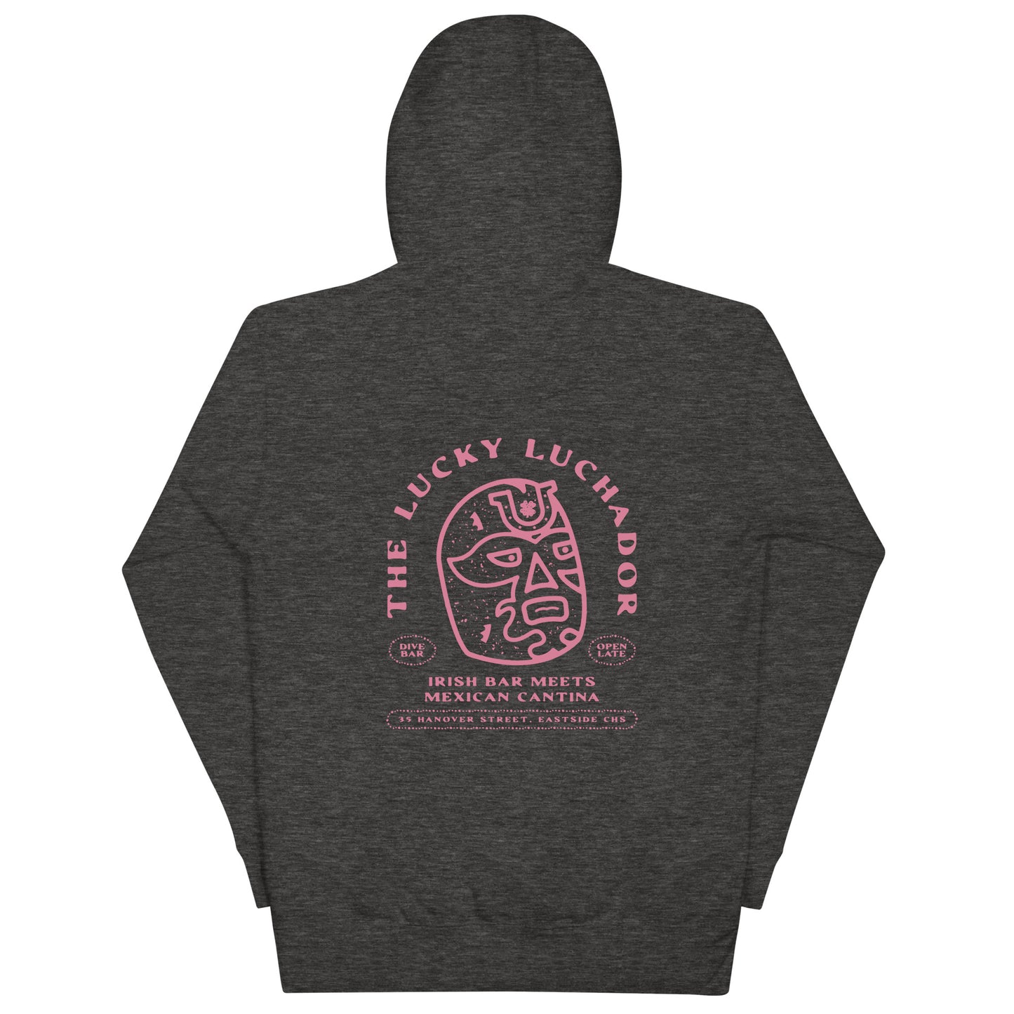 Pink Lucky Luchador Head Unisex Hoodie