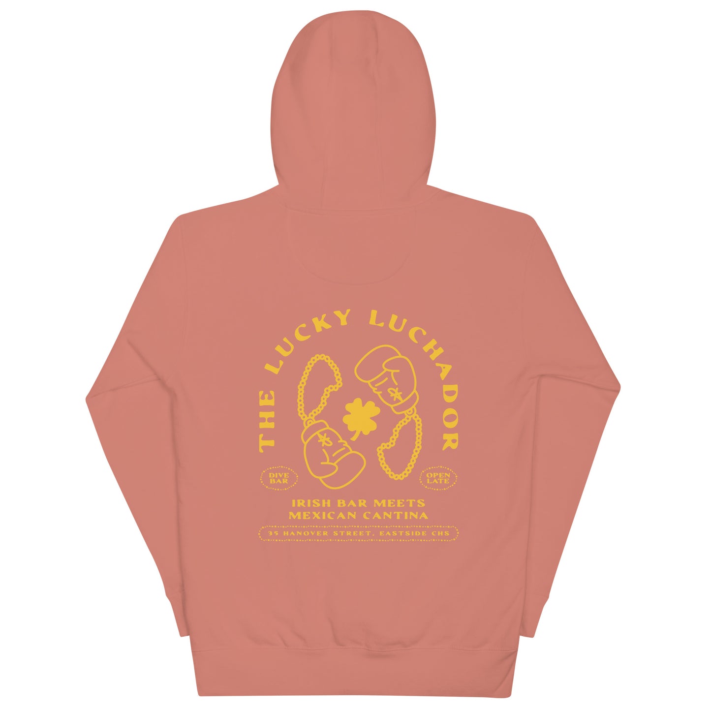 Yellow Lucky Luchador Boxing Gloves Unisex Hoodie