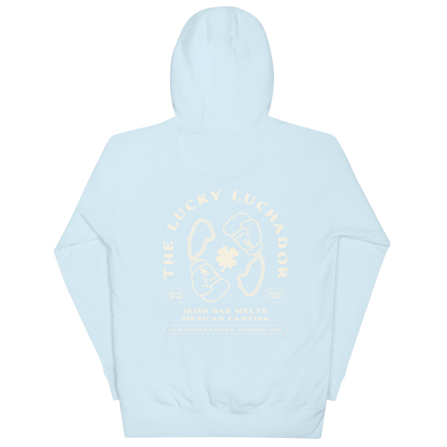 White Lucky Luchador Boxing Gloves Unisex Hoodie