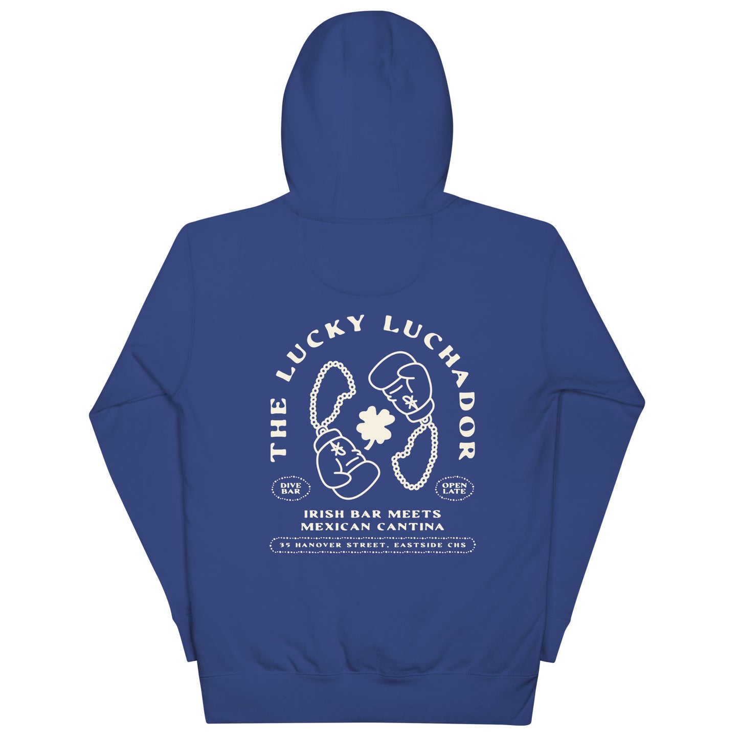 White Lucky Luchador Boxing Gloves Unisex Hoodie